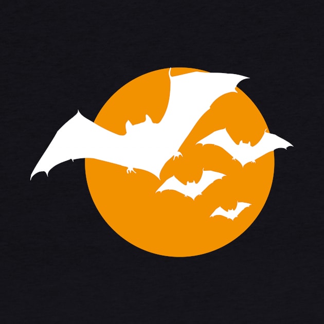 Halloween Moon Scary Bats by Shirtbubble
